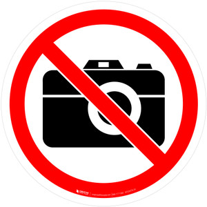 No Photography Prohibition - ISO Floor Sign