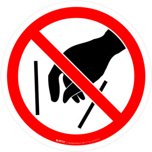 No Reaching In Prohibition - ISO Floor Sign