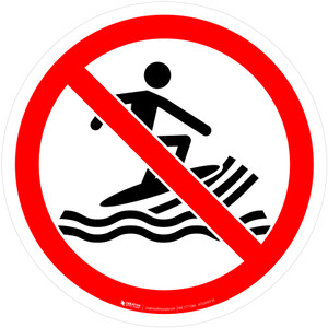 No Surf Craft Prohibition - ISO Floor Sign