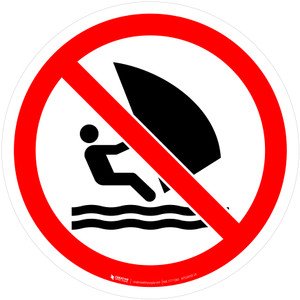 No Windsurfing Prohibition - ISO Floor Sign