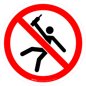 Not for People in the State of Intoxication Prohibition - ISO Floor Sign