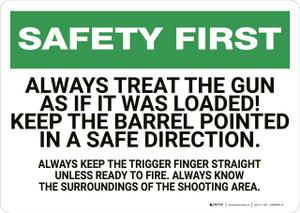 Safety First: Gun Safety - Wall Sign