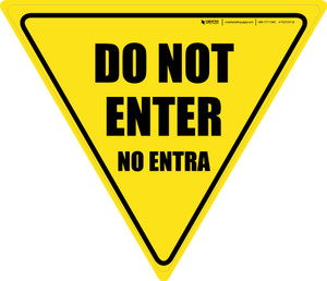 Do Not Enter Bilingual Spanish Yield - Floor Sign