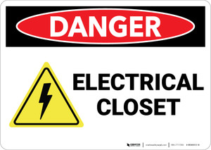 Danger: Electrical Closet - Wall Sign