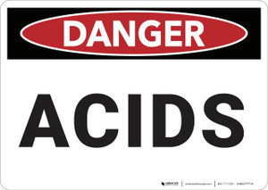Danger: Acids - Wall Sign
