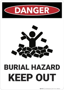 Danger: Burial Hazard Keep Out - Wall Sign