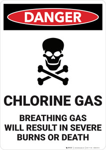 Danger: Chlorine Gas - Wall Sign