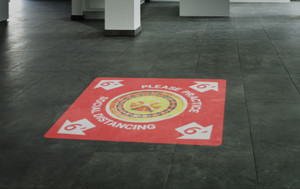 Please Practice Social Distancing - Roulette Emoji Red - SignCast™ S200 Virtual Sign Please Practice Social Distancing - Roulette Emoji Red - SignCast™ S200 Virtual Sign