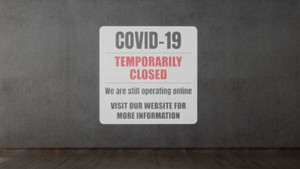 Covid-19 Temporarily Closed - Operating Online - SignCast™ S200 Virtual Sign Covid-19 Temporarily Closed - Operating Online - SignCast™ S200 Virtual Sign