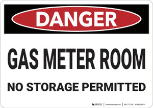 Danger: Gas Meter Room - Wall Sign