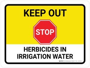 Stop Keep Out Herbicides In Landscape - Wall Sign