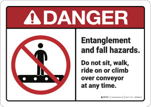 Danger: Entanglement and Fall Hazards - Wall Sign