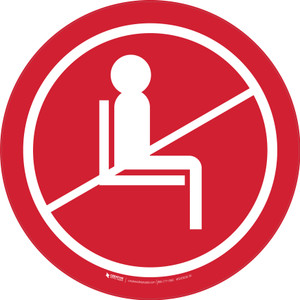 Seat Not Available Symbol Red - Floor Sign