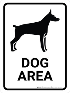 Dog Area Portrait - Wall Sign