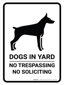 Dogs Running Free Sign Safety Decal Caution Dogs Warnings Loose Dogs 