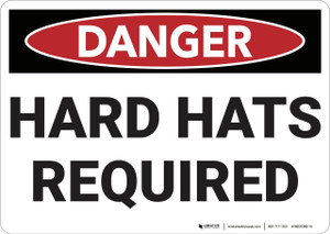 Danger: Hard Hats Required - Wall Sign