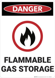 Danger: Flammale Gas Storage - Wall Sign