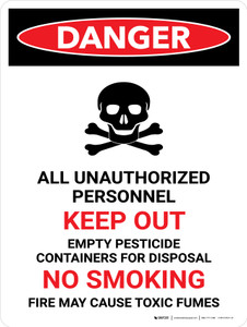 Danger: All Unauthorized Personnel Keep Out Portrait - Wall Sign
