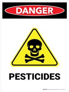 Danger: Pesticides Portrait - Wall Sign