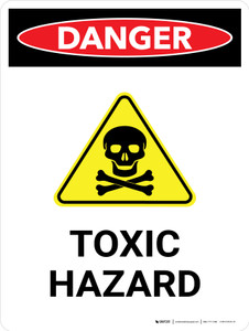Danger: Toxic Hazard Portrait - Wall Sign