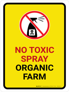 No Toxic Spray - Organic Farm with Icon Portrait - Wall Sign