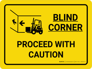 Blind Corner Landscape with Icon - Wall Sign