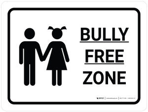 Bully Free Zone Landscape with Icon - Wall Sign