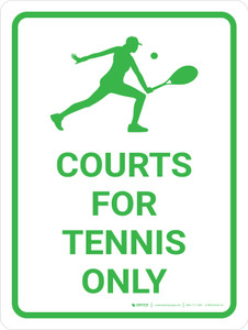 Courts For Tennis Only Portrait with Icon