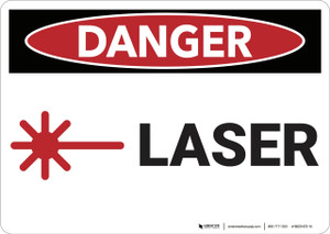 Danger: Laser with Graphic - Wall Sign