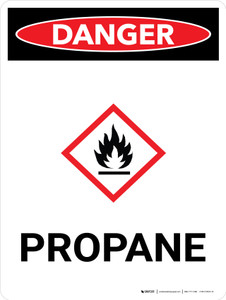 Danger: Propane Portrait with Graphic - Wall Sign