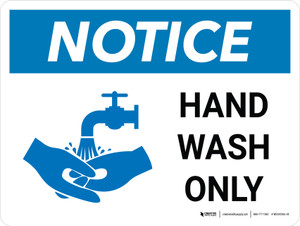 Notice: Hand Wash Only Landscape with Graphic