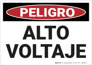 Danger: High Voltage - Spanish - Wall Sign