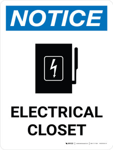 Notice: Electrical Closet Portrait with Graphic