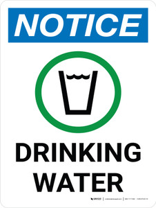 Notice: Drinking Water Portrait with Graphic