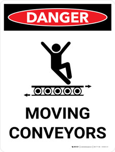 Moving Conveyors Portrait with Graphic - Wall Sign