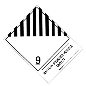 Battery Powered Vehicle Label