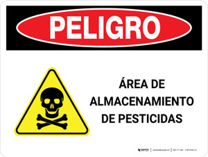Danger: Pesticide Storage Area Spanish Landscape - Wall Sign