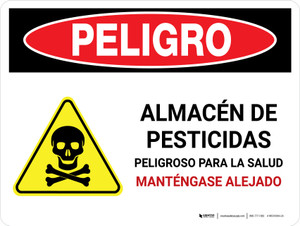 Danger: Pesticide Storage Hazardous To Spanish Landscape - Wall Sign