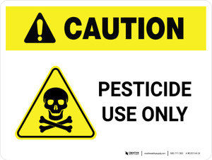 Caution: Pesticide Use Only Landscape - Wall Sign