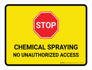 Chemical Spraying No Unauthorized Landscape - Wall Sign