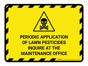 Periodic Application Of Lawn Pesticides Landscape - Wall Sign