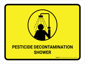 Pesticide Decontamination Shower Landscape - Wall Sign