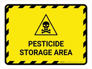 Pesticide Storage Area Landscape - Wall Sign