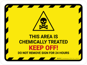 This Area Chemically Treated Landscape - Wall Sign