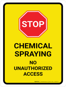 Chemical Spraying No Unauthorized Portrait - Wall Sign
