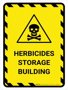 Herbicide Storage Building Portrait - Wall Sign
