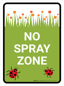 No Spray Zone Portrait - Wall Sign
