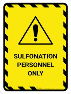 Sulfonation Personnel Only Portrait - Wall Sign