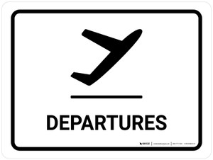 Departure White Landscape - Wall Sign