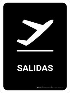 Departure Black Spanish Portrait - Wall Sign